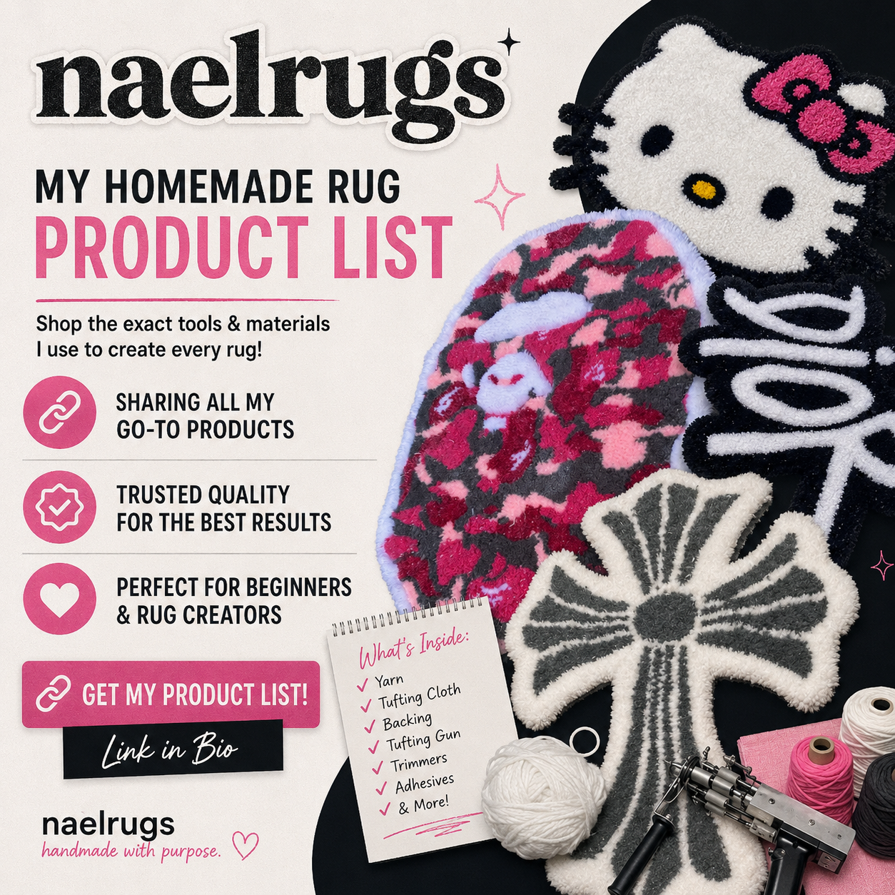 Custom Rug Product List🪡